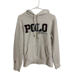 Ralph Lauren Off-White Hoodie with Polo Graphic